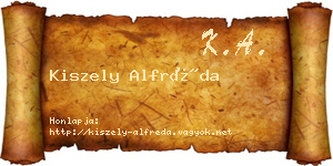 Kiszely Alfréda névjegykártya